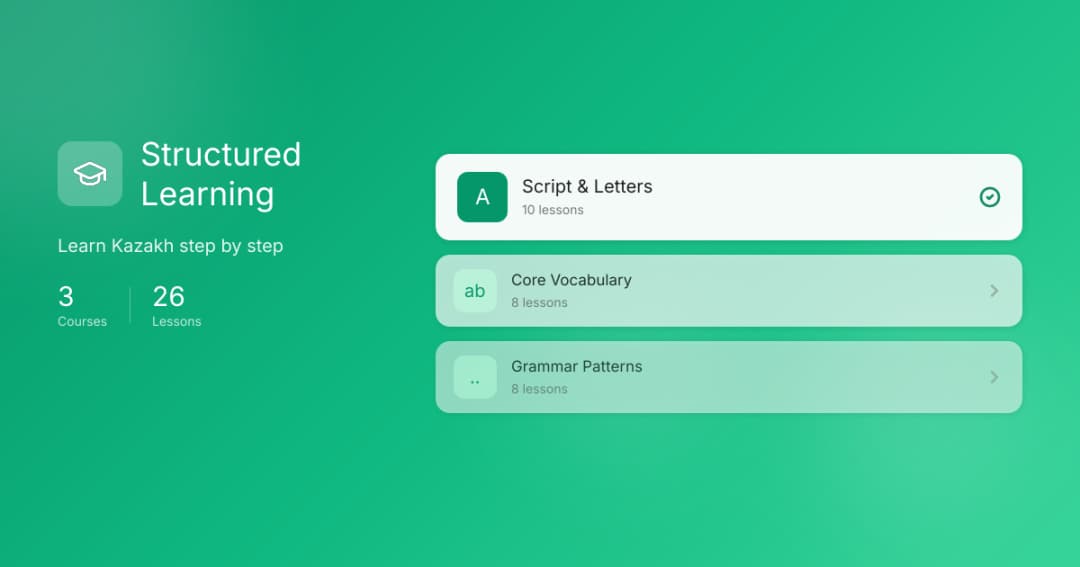 Learn Kazakh - Structured Courses